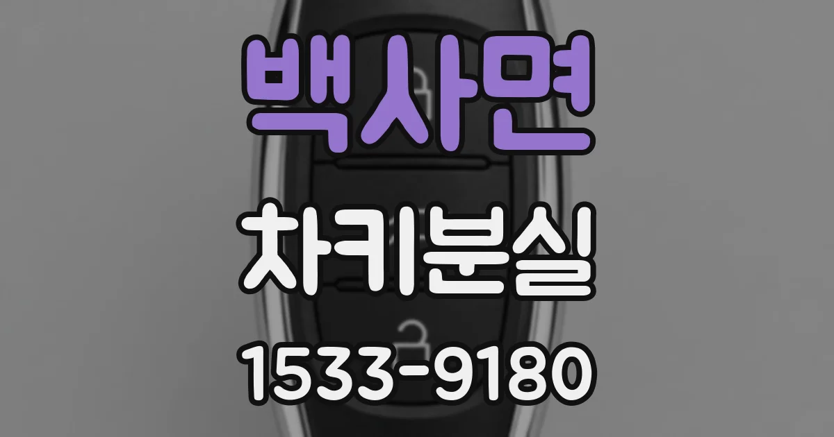 백사면 차키분실