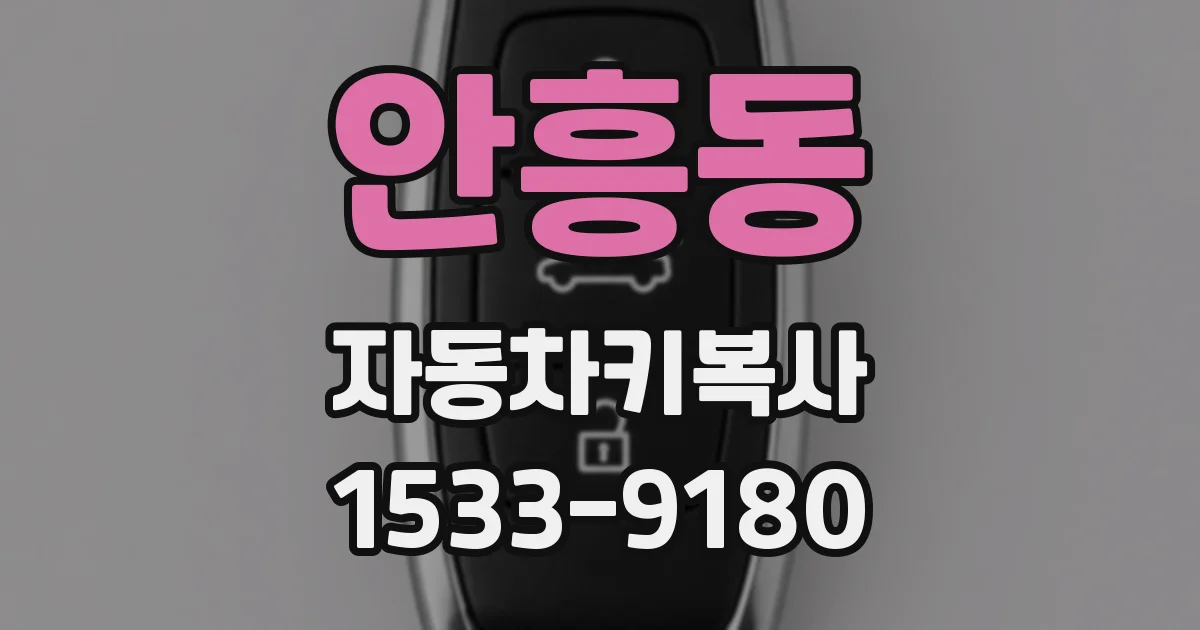 안흥동 자동차키복사