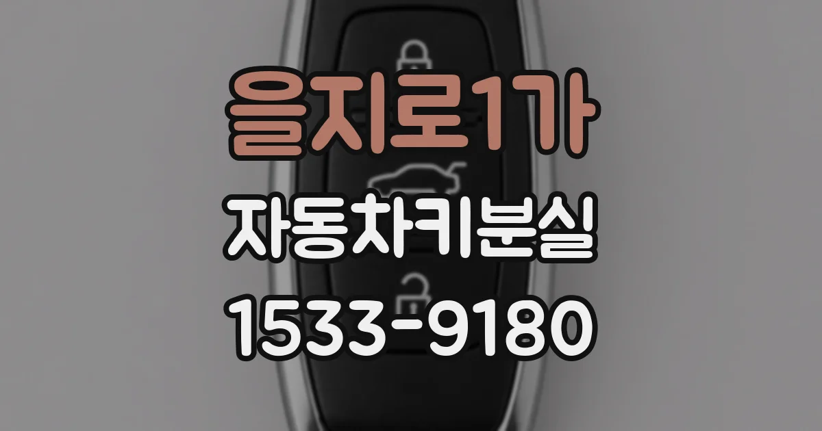 을지로1가 자동차키분실