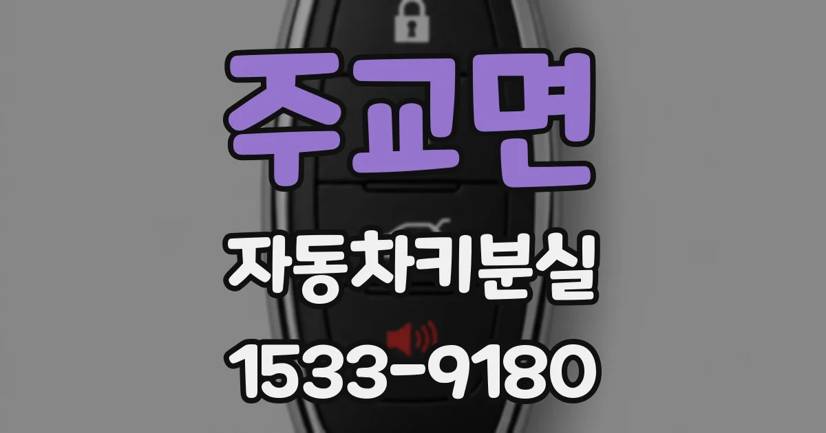 주교면 자동차키분실