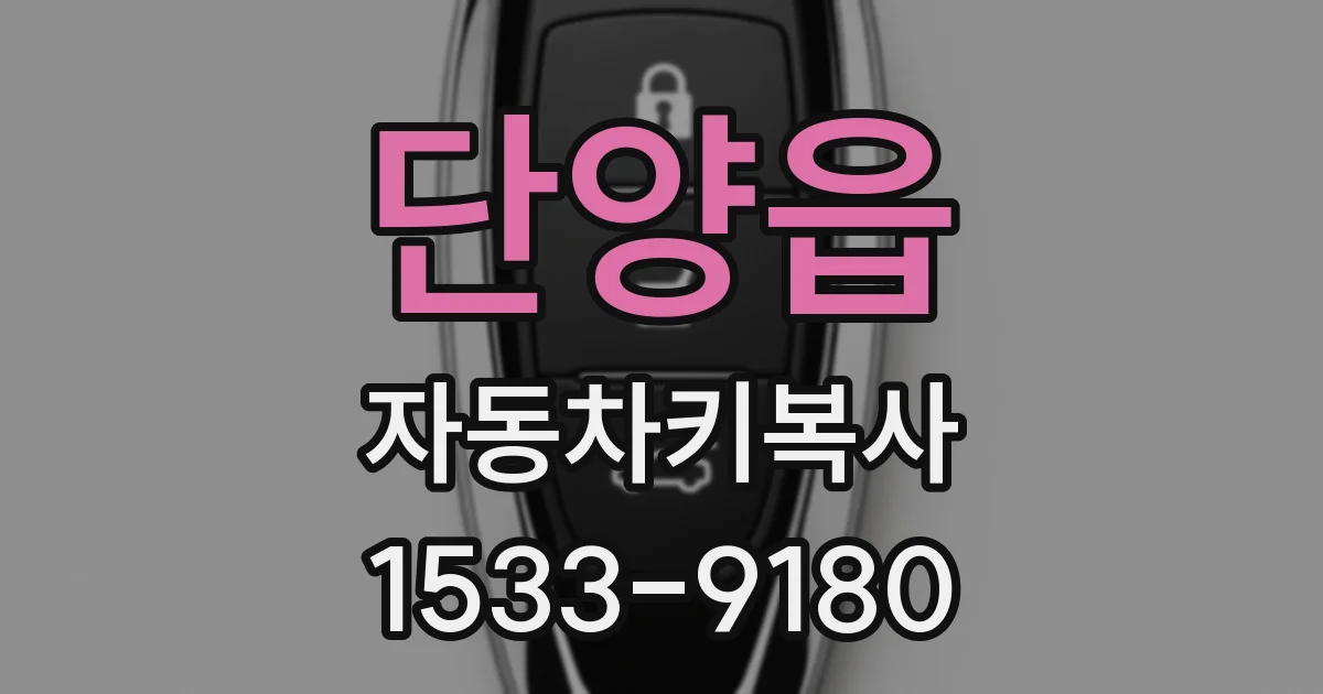 단양읍 자동차키복사