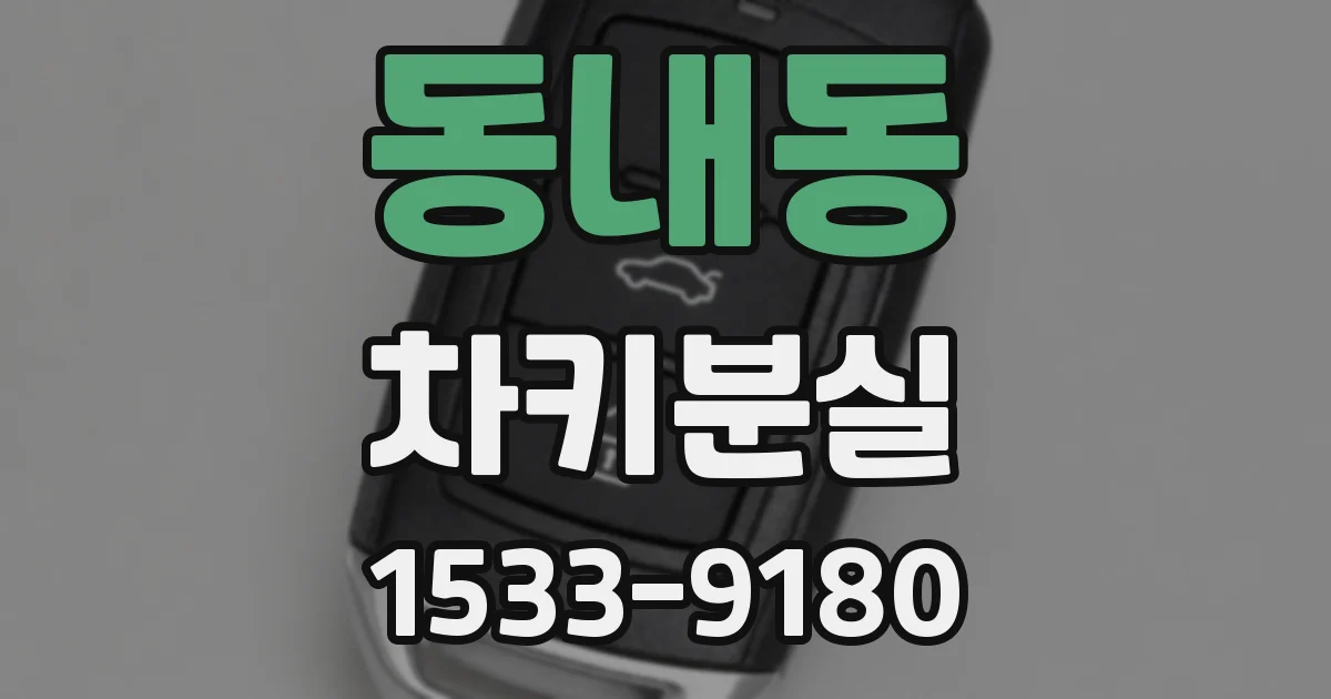 동내동 차키분실