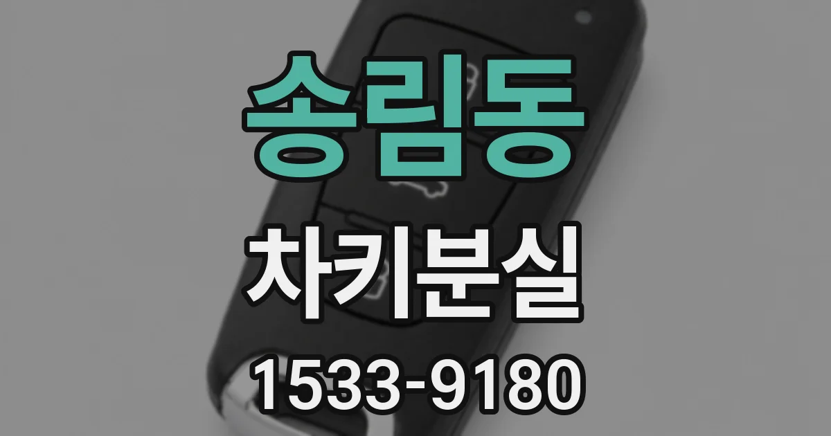 송림동 차키분실