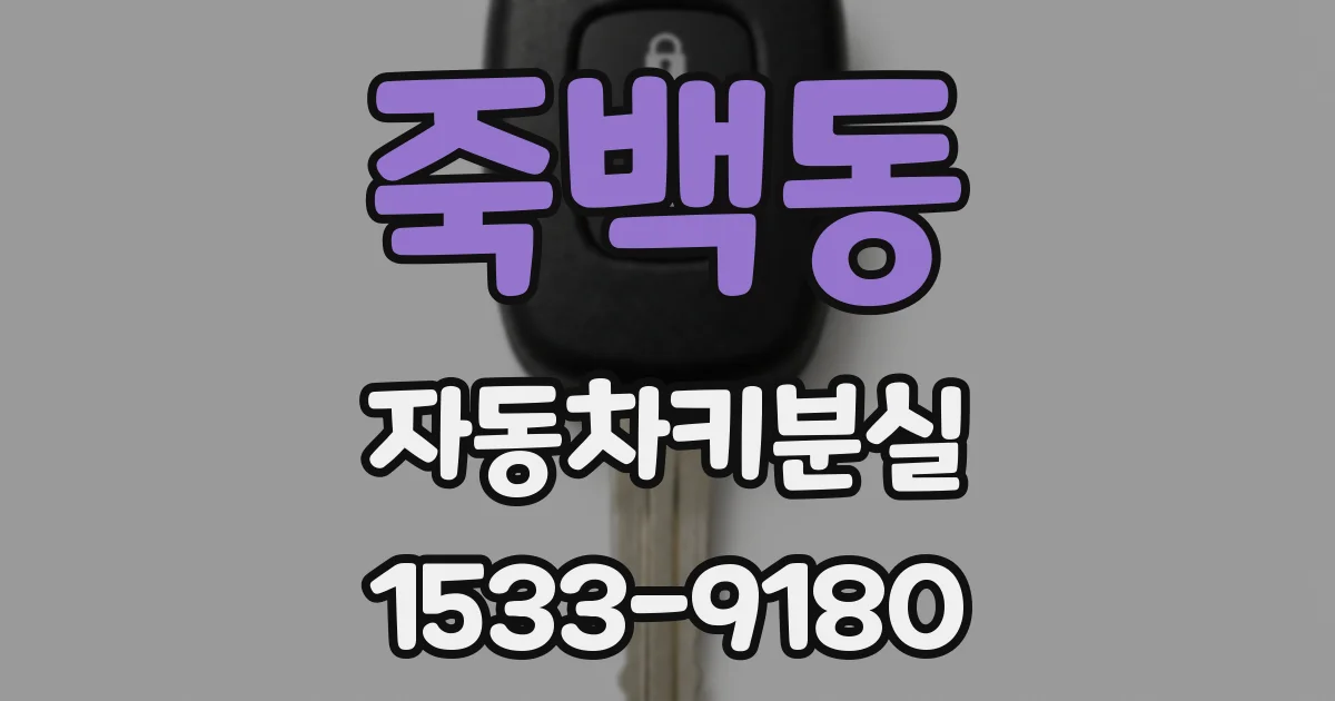 죽백동 자동차키분실