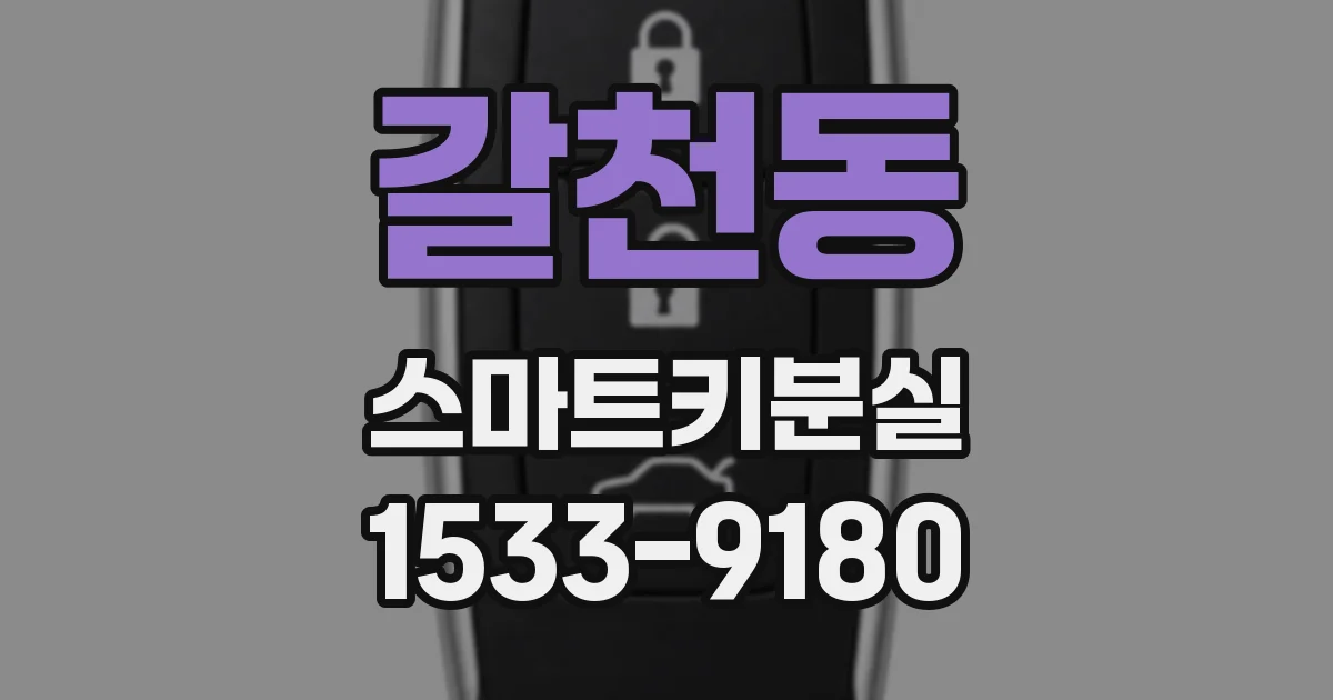 갈천동 스마트키분실