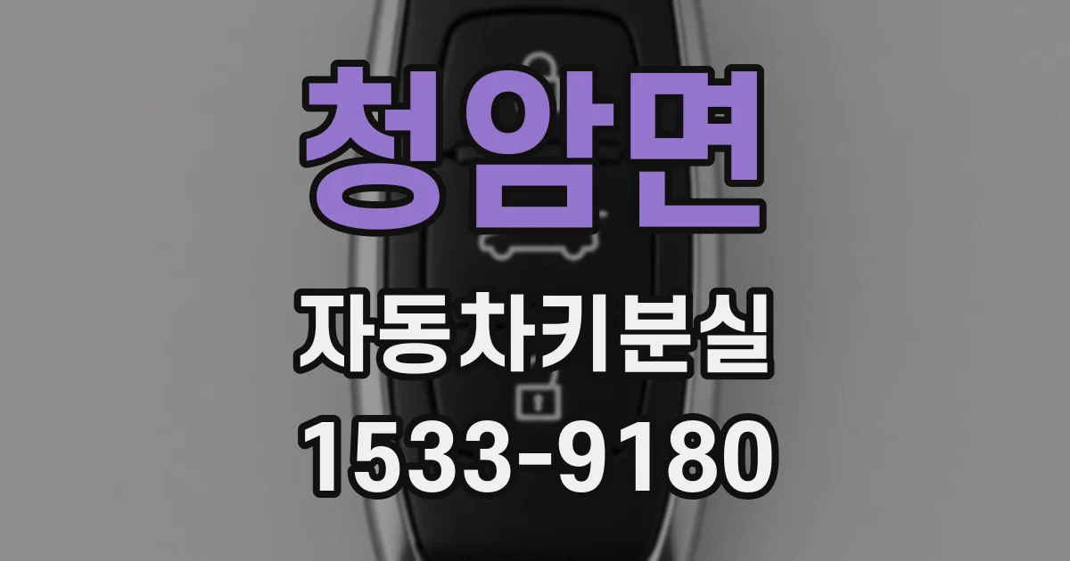 청암면 자동차키분실