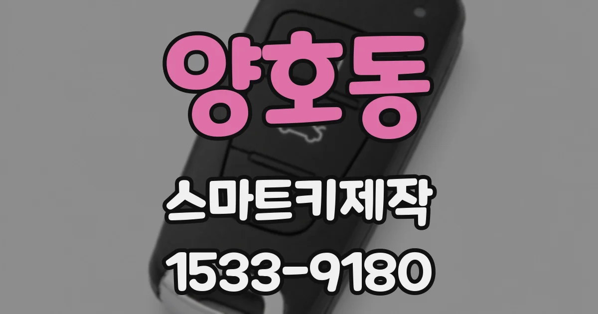 양호동 스마트키제작