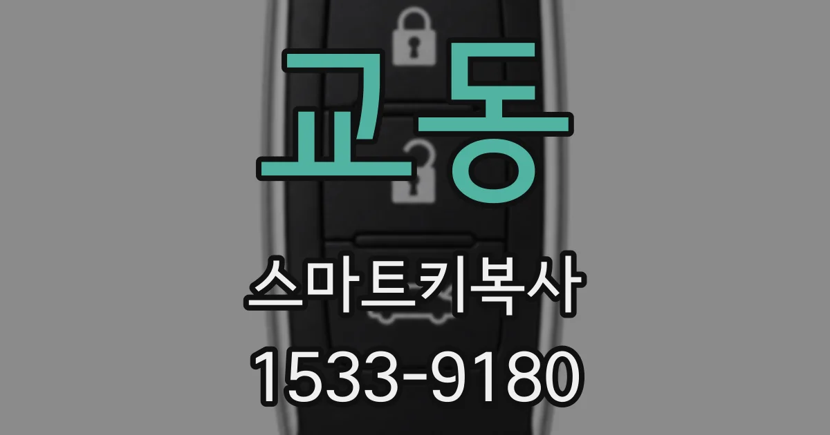 교동 스마트키복사