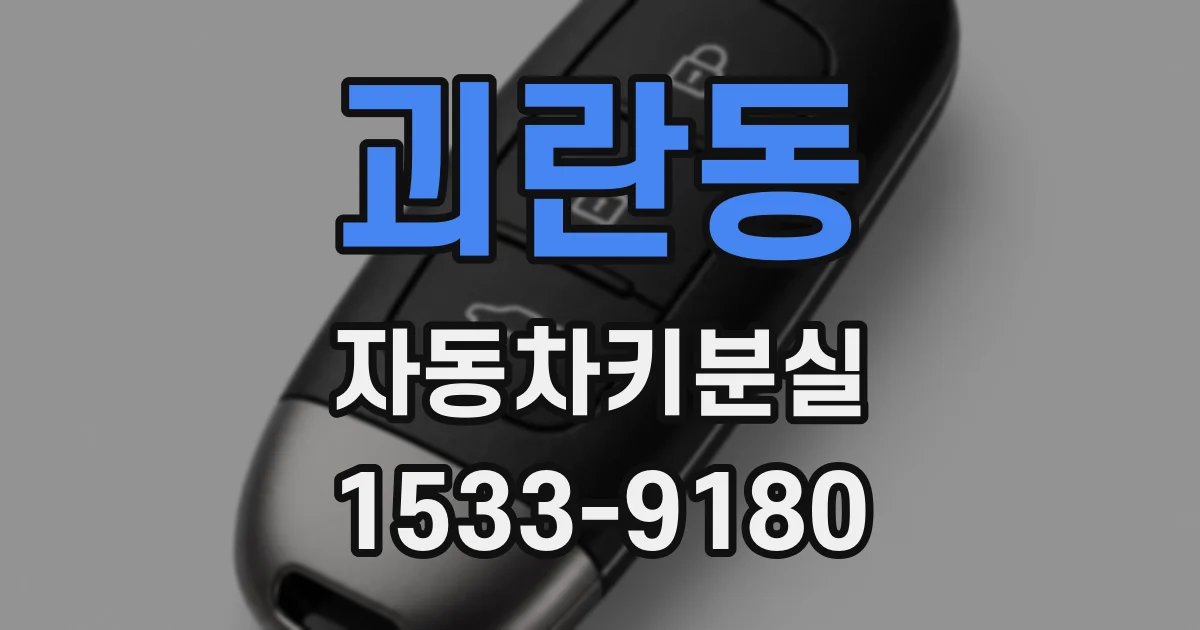 괴란동 자동차키분실