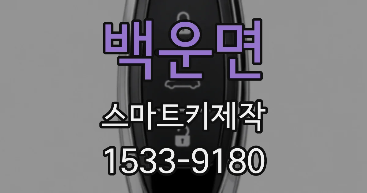 백운면 스마트키제작