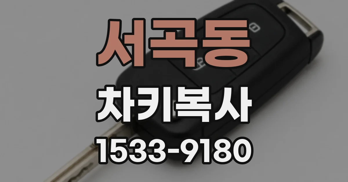 서곡동 차키복사