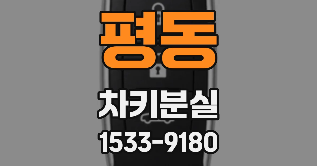 평동 차키분실