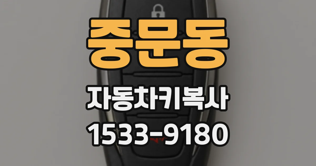 중문동 자동차키복사