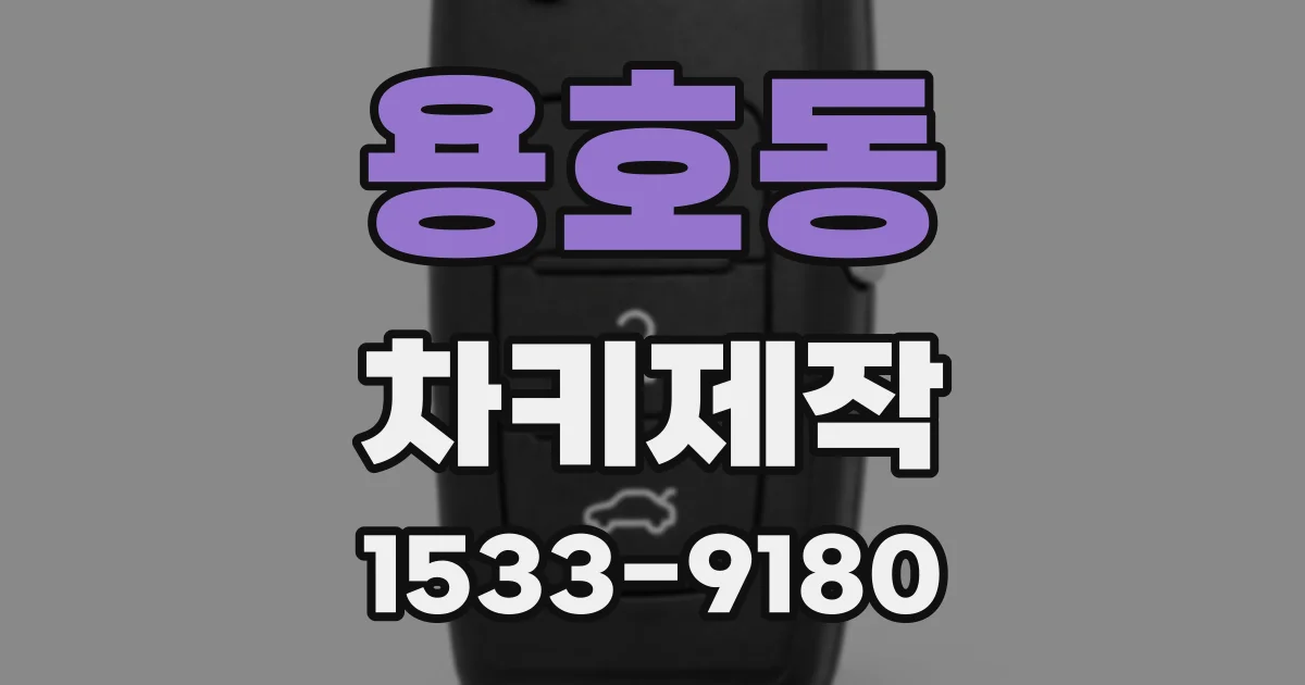 용호동 차키제작