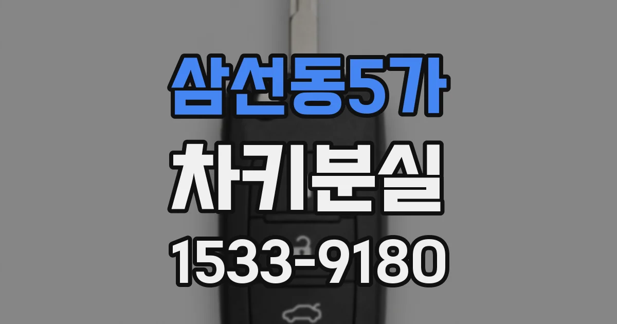 삼선동5가 차키분실