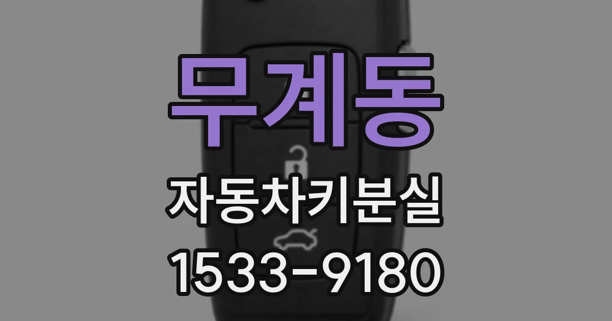 무계동 자동차키분실