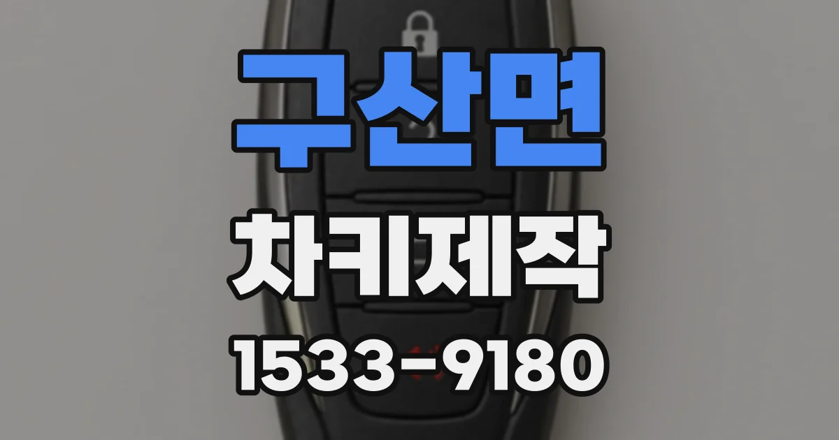 구산면 차키제작