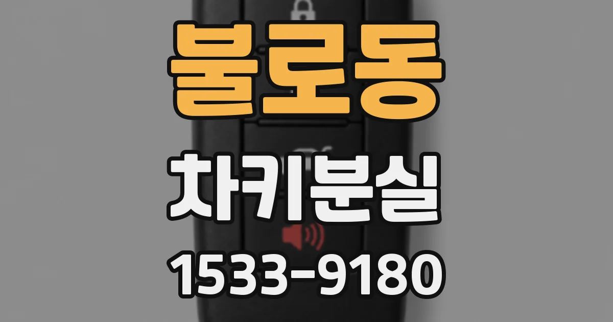 불로동 차키분실