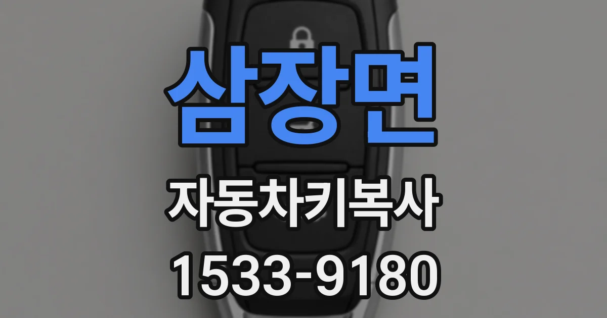 삼장면 자동차키복사