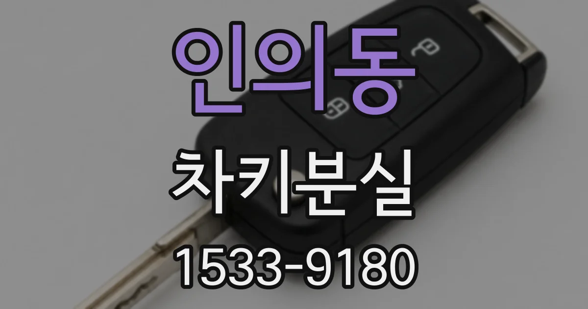 인의동 차키분실