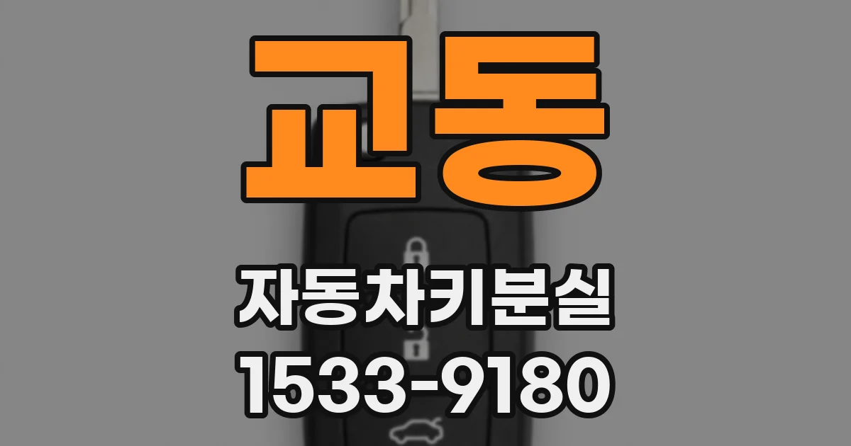 교동 자동차키분실