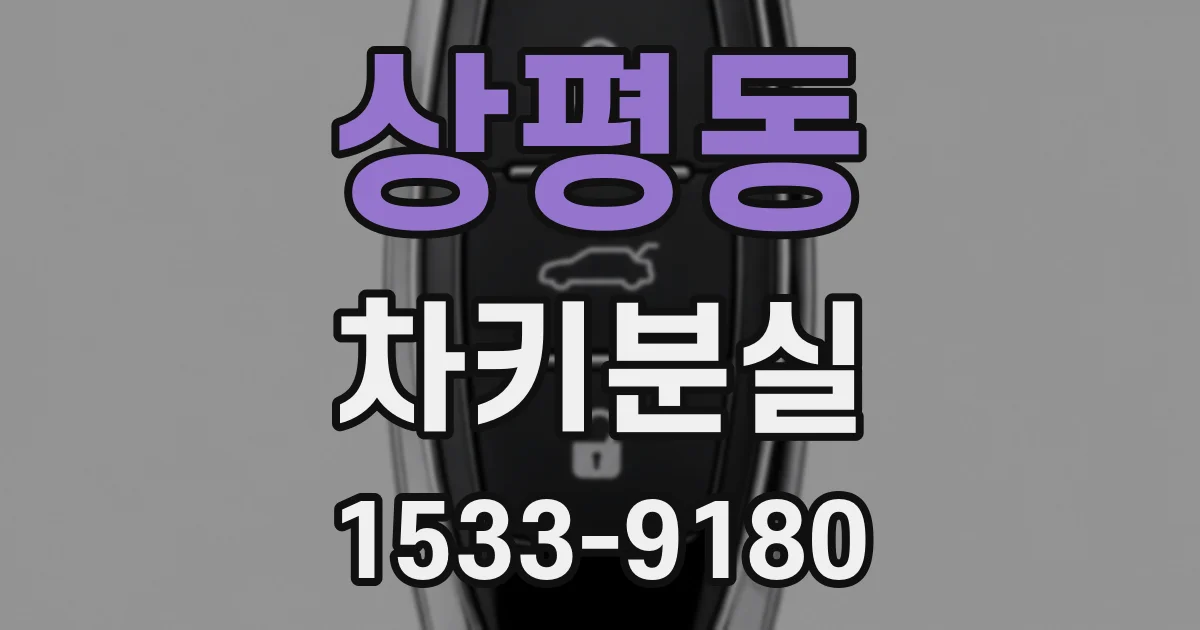상평동 차키분실