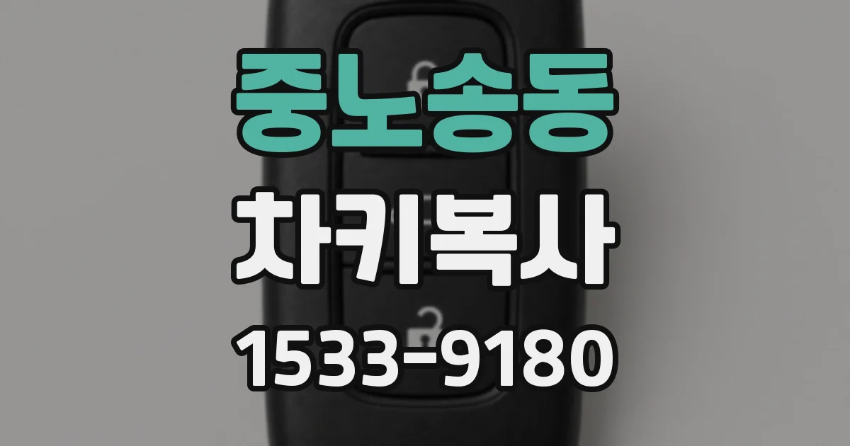 중노송동 차키복사