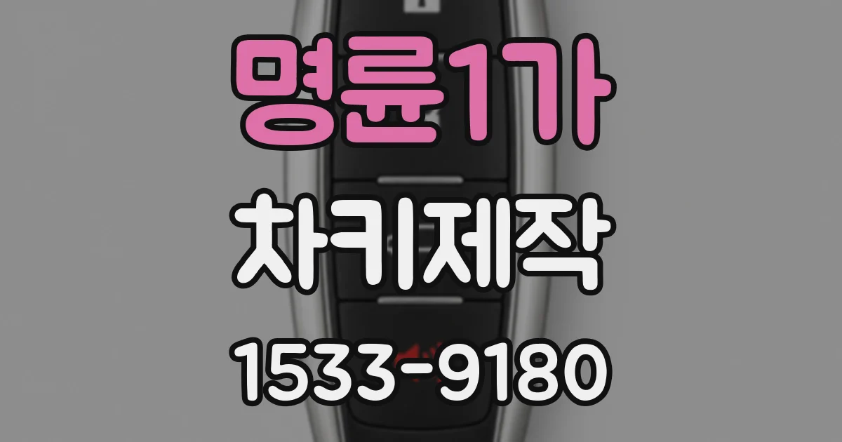 명륜1가 차키제작