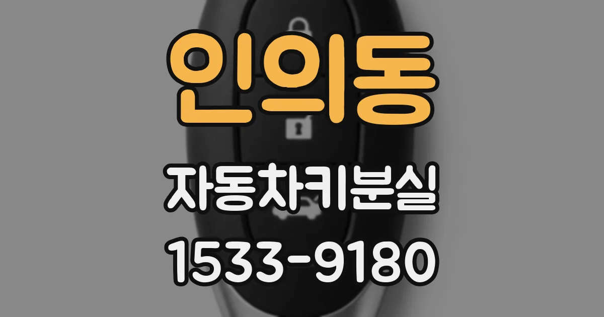 인의동 자동차키분실