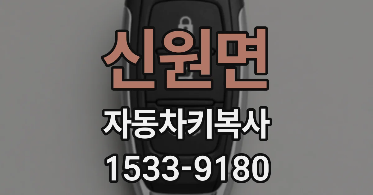 신원면 자동차키복사
