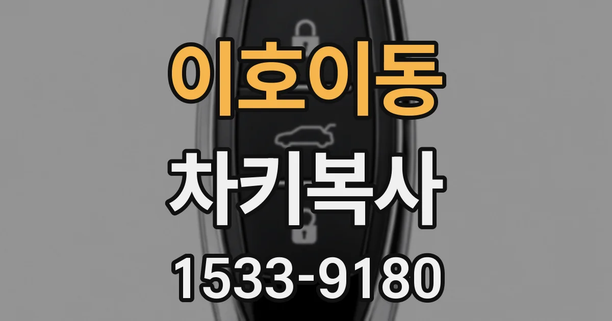이호이동 차키복사