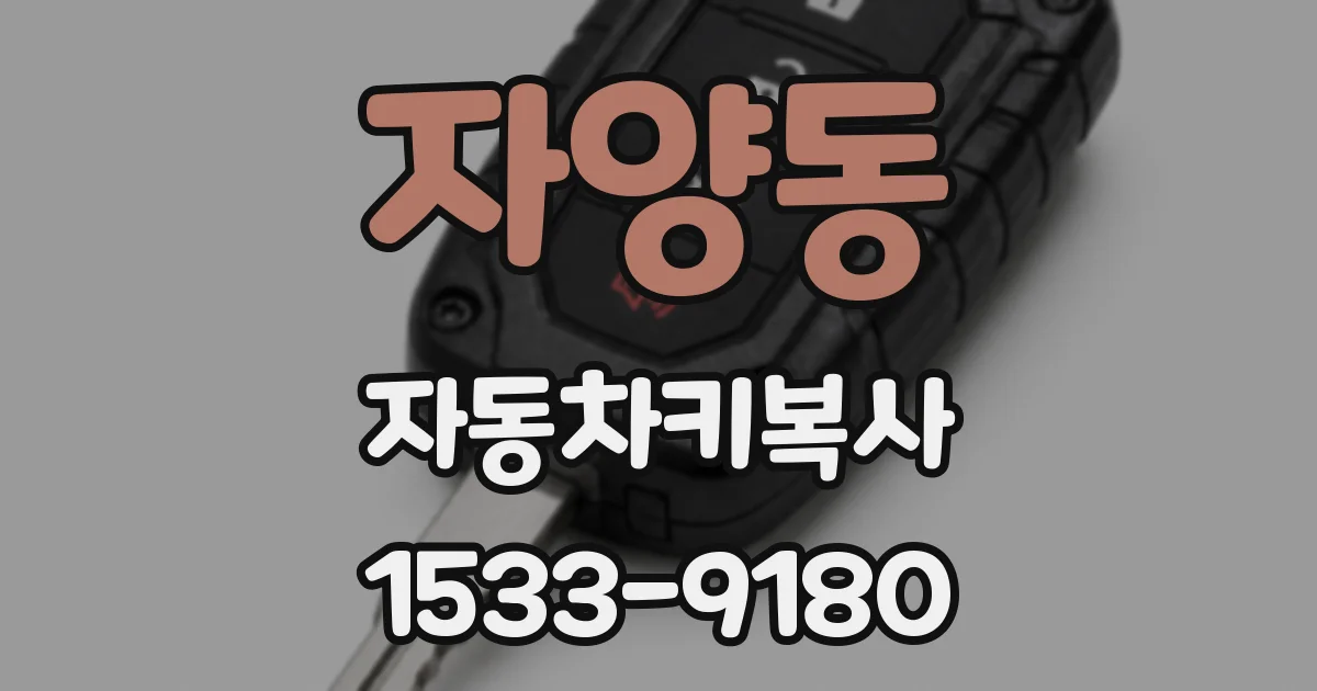 자양동 자동차키복사