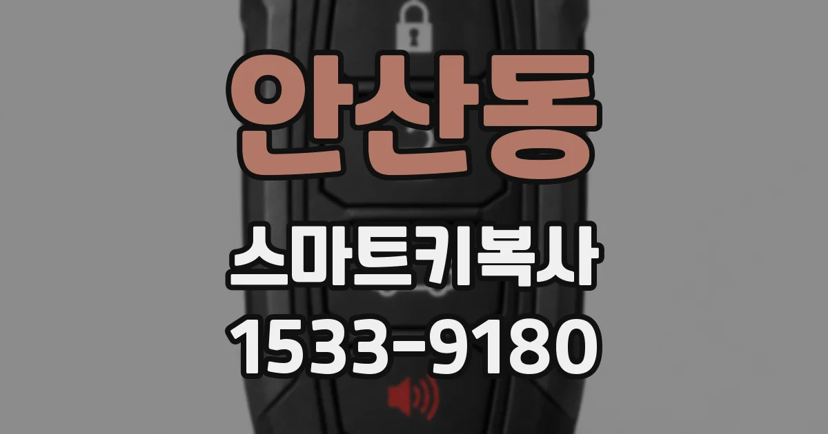 안산동 스마트키복사
