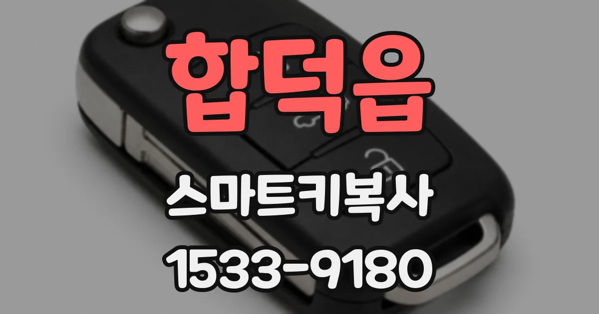 합덕읍 스마트키복사