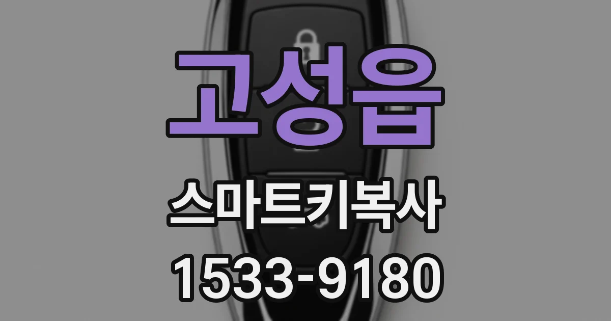 고성읍 스마트키복사