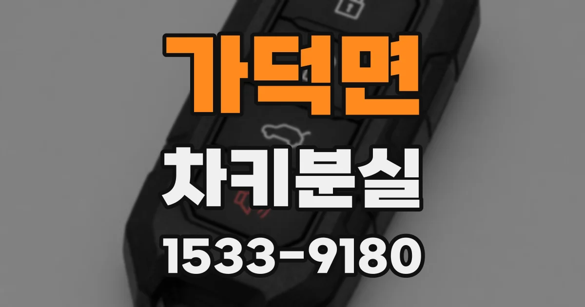 가덕면 차키분실