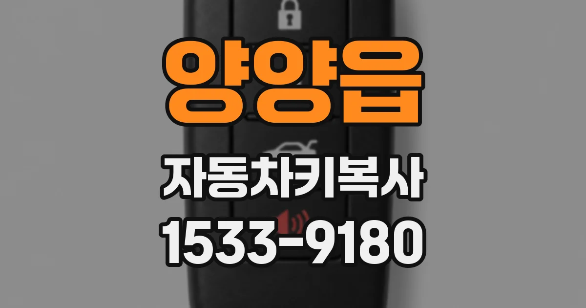 양양읍 자동차키복사