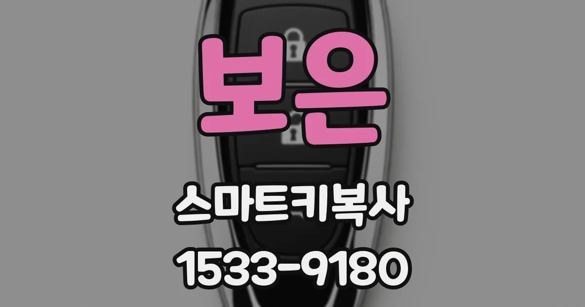 보은 스마트키복사