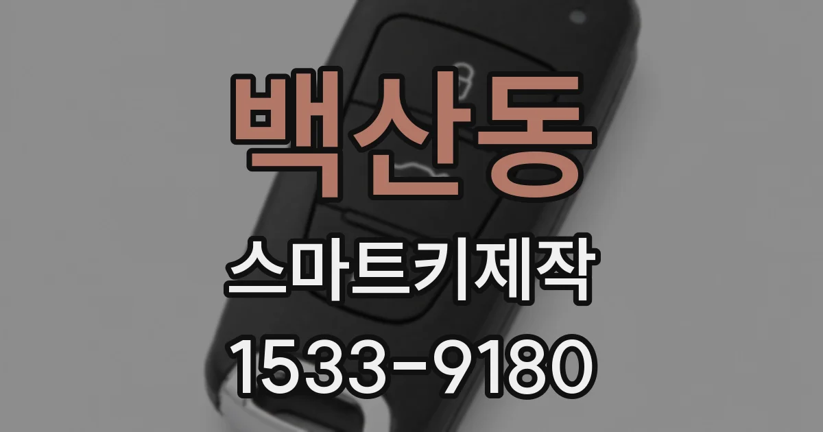 백산동 스마트키제작