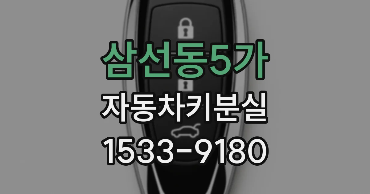 삼선동5가 자동차키분실