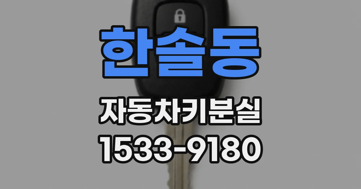 한솔동 자동차키분실
