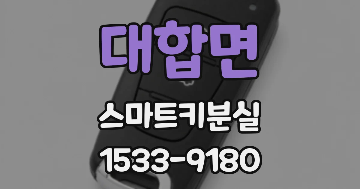 대합면 스마트키분실