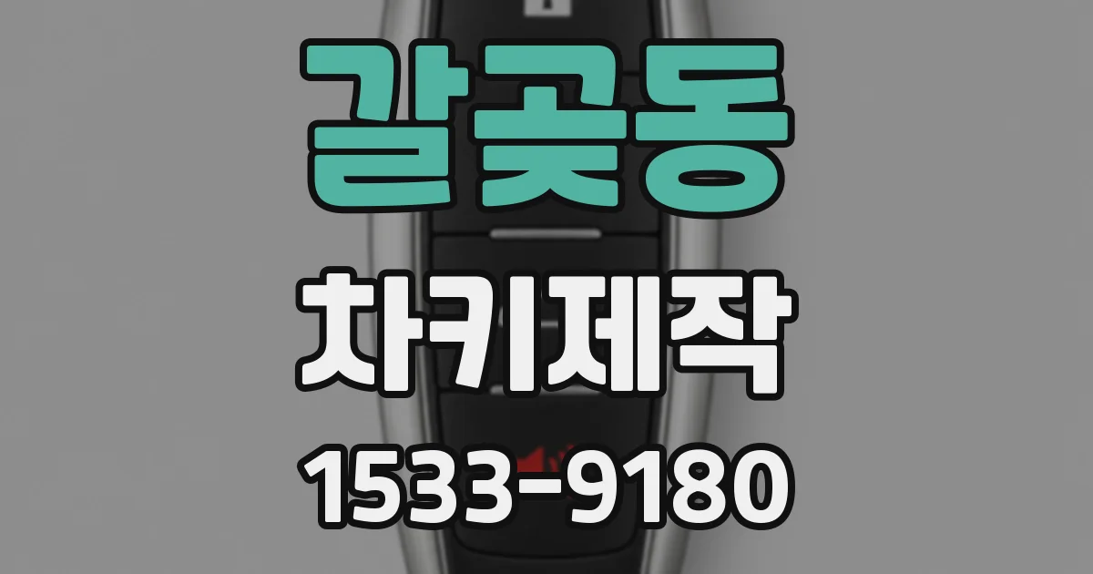 갈곶동 차키제작