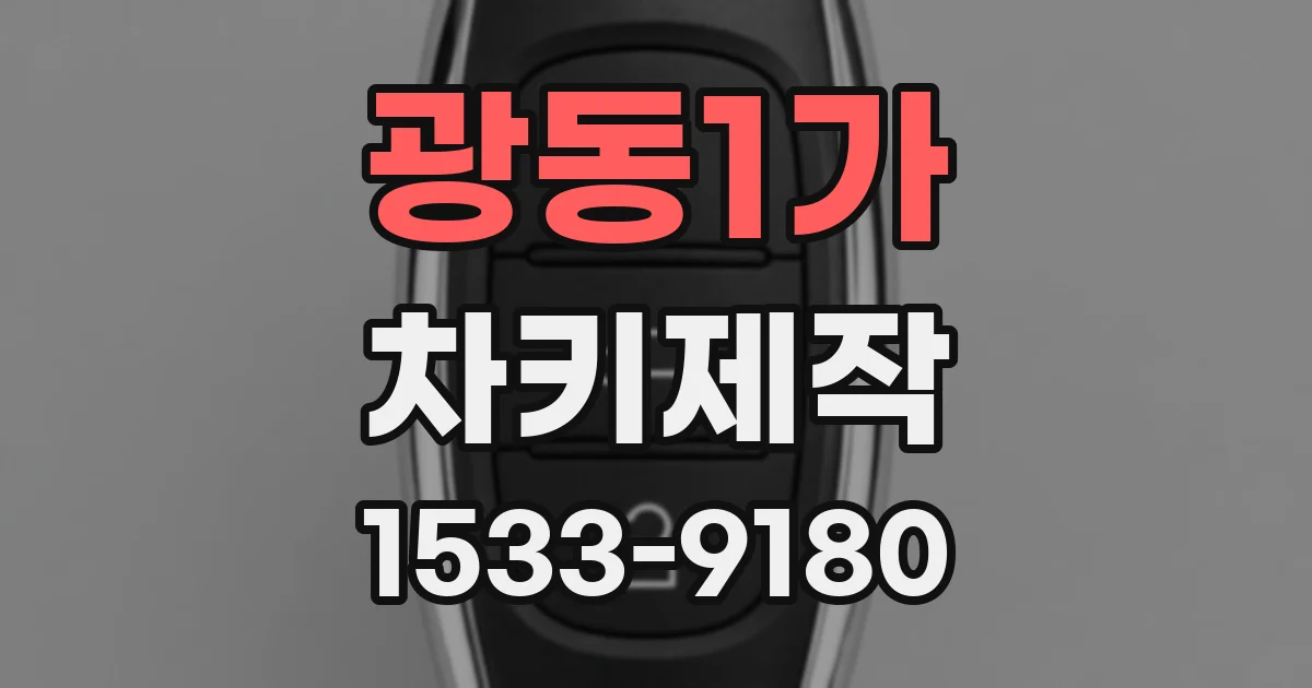 광동1가 차키제작
