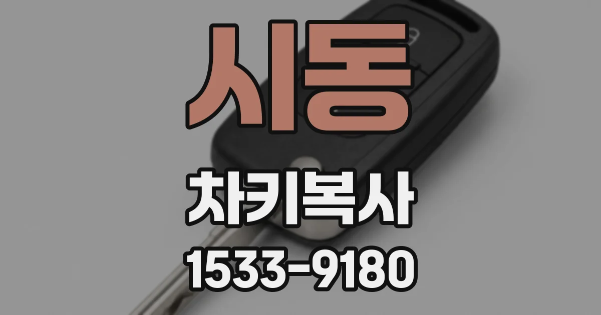 시동 차키복사