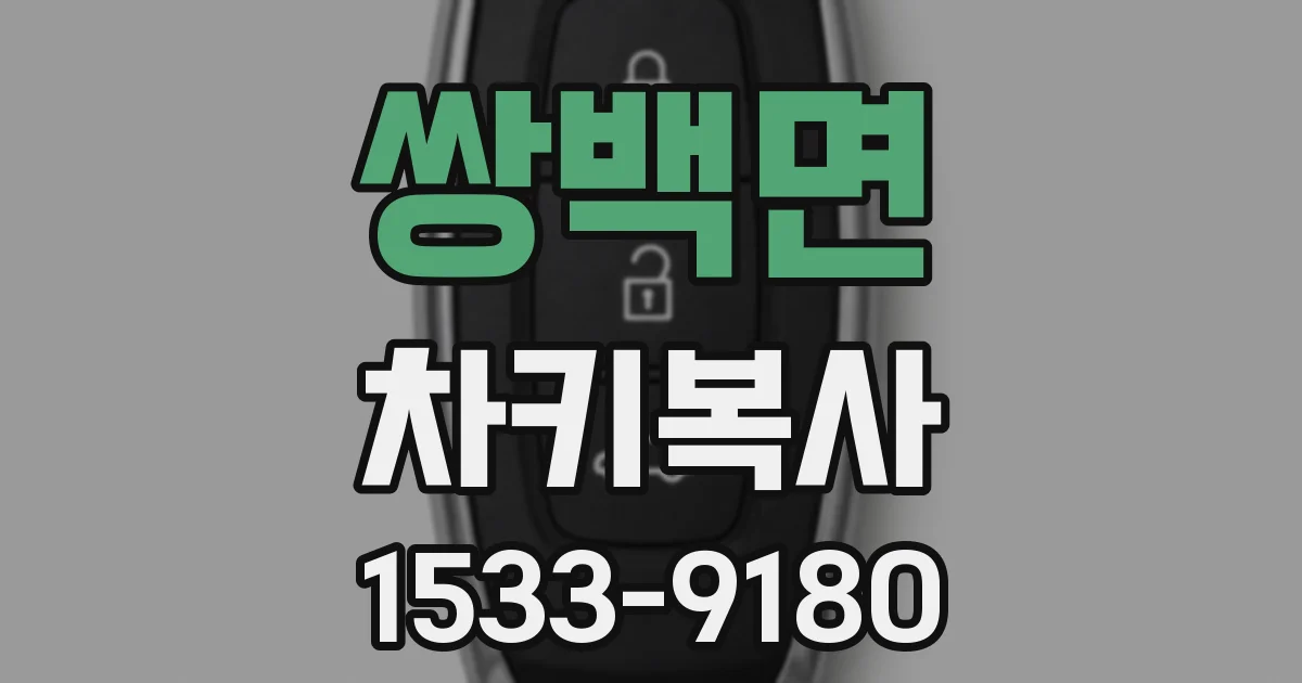 쌍백면 차키복사
