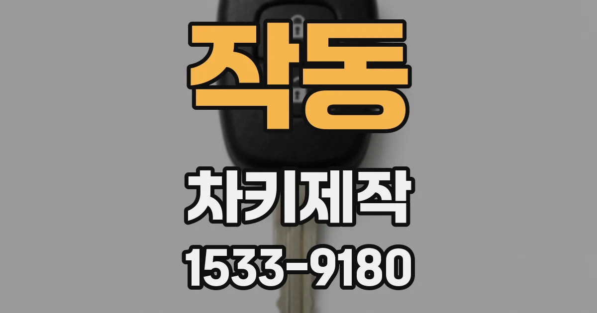 작동 차키제작