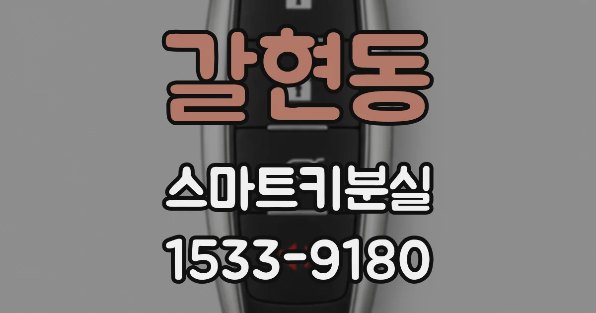 갈현동 스마트키분실