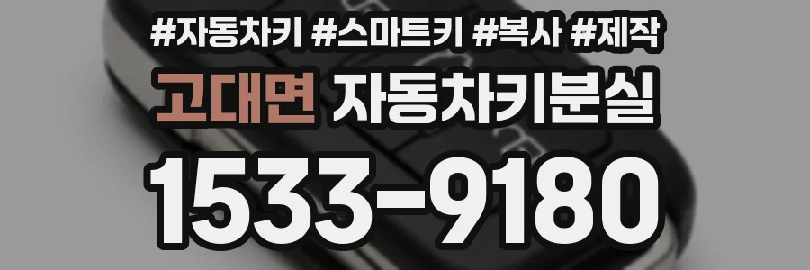 고대면 자동차키분실