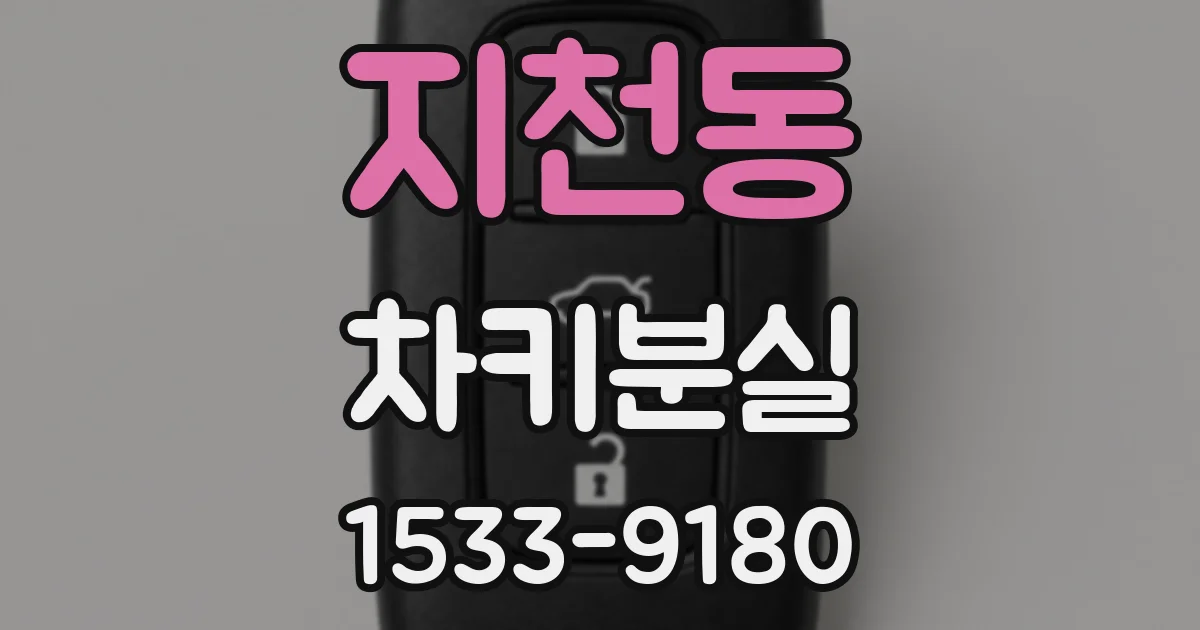 지천동 차키분실